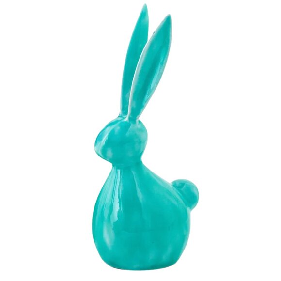 Mini Metal Easter Bunny Decor – 3”–5” Glossy Spring Figurine Set of 6 - Picture 3 of 9